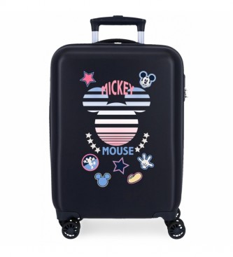 Disney Cabin Suitcase Mickey Denim rigid navy -38x55x20cm