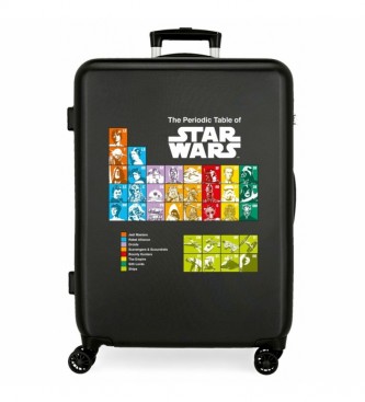 Joumma Bags Srednji kovček Star Wars Badges Periodni sistem togo črn -48x68x26cm