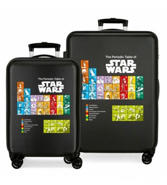 Joumma Bags Star Wars Badges Het Periodiek Systeem zwart harde kofferset -38x55x20xm
