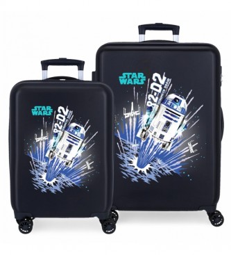 Joumma Bags Star Wars Droids R2-D2 Hard Suitcase Set Navy -38x55x20cm