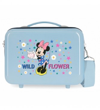 Joumma Bags Torba toaletowa ABS Minnie Wild Flower Adaptable niebieska -29x21x15cm