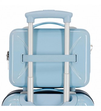 Joumma Bags Toilettas ABS Minnie Wilde Bloem Aanpasbaar blauw -29x21x15cm