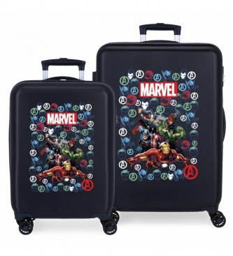 Joumma Bags Avengers Team Rigid Koffer Set Navy -38x55x20cm