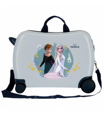 Joumma Bags Koffer Frozen Follow your dreams grau -38x50x20cm