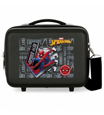 Joumma Bags Neceser Spiderman Great Power Adaptable negro -29x21x15cm-