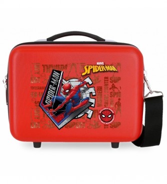 Joumma Bags Spiderman Grote Kracht Aanpasbare Toilettas rood -29x21x15cm