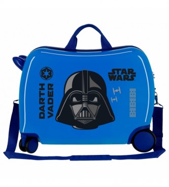 Joumma Bags Valise pour enfants 2 roues multidirectionnelles Star Wars Dark Vaider bleu -38x50x20cm