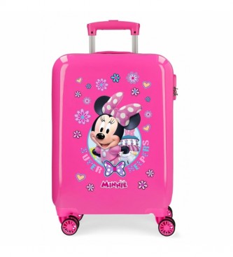 Disney Valigia cabina rigida Minnie Super Helpers rosa -38x55x20cm-