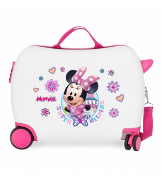 Joumma Bags Minnie Super Helpers valise pour enfants blanche roues multidirectionnelles -50x38x20cm