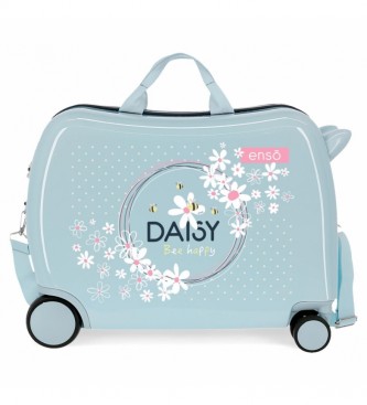 Joumma Bags Valise pour enfants Enso Daisy 2 roues multidirectionnelles bleu clair -38x50x20cm-.