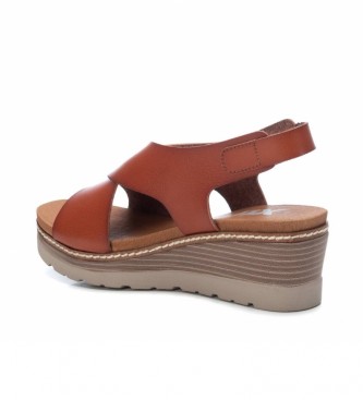 Xti Sandals 042232 brown -height wedge 6cm