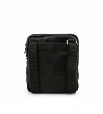 Bikkembergs Leather messenger bag E2APME210012 black 22x25.5x3.5cm