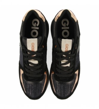 Gioseppo Zapatillas de piel Raleigh negro  -Altura de la cuña+ suela: 5,8 cm-