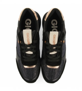 Gioseppo Baltimore leather sneakers black, gold