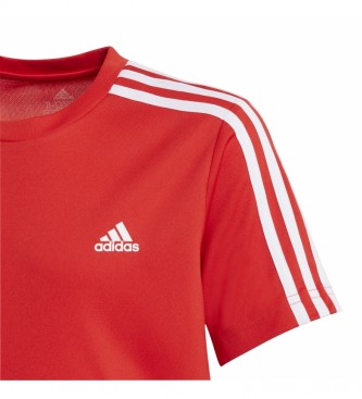 adidas Ensemble T-shirt et Short 3 Stripes rouge