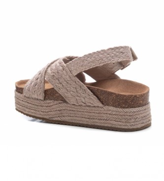Refresh Braided sandals 072822 brown