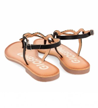 Gioseppo Fyffe black leather sandals