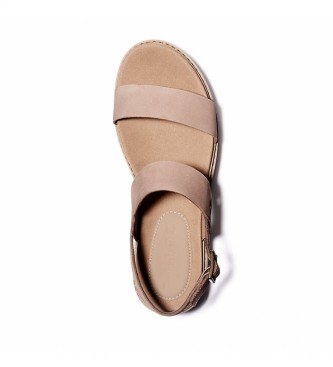 Timberland Leather sandals Safari Dawn 2 Band taupe -Sole height: 4,5cm