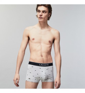 Lacoste Pack 3 Boxers Casual Signature grey, black