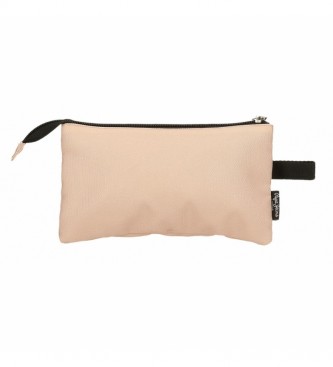 Pepe Jeans Beige pencil case with three compartments 63243A1 -22x12x5cm -