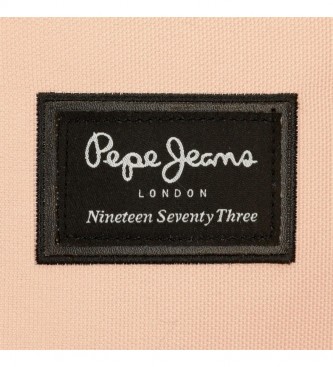 Pepe Jeans Beige pencil case with three compartments 63243A1 -22x12x5cm -