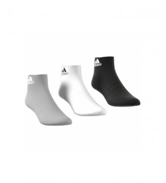 adidas Pack de 3 calcetines LIGHT ANK 3PP blanco, negro, gris