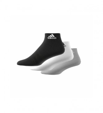 adidas Confezione da 3 calzini LIGHT ANK 3PP bianco, nero, grigio
