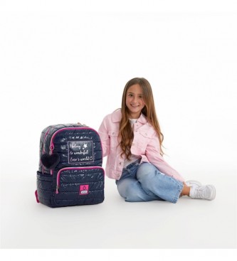 Enso Make a Wish backpack blue, pink-32x44x17cm