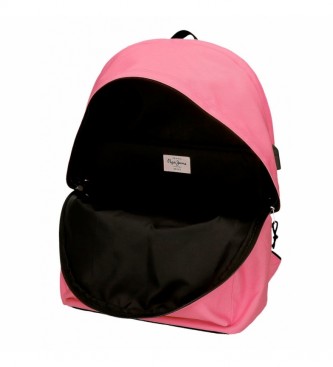 Pepe Jeans Backpack 6322427 pink - 31x44x17.5cm