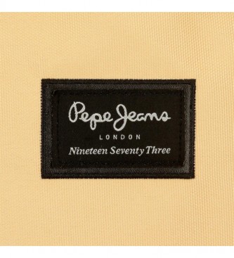 Pepe Jeans Three compartment pencil case 6324326 yellow -22x12x5cm -