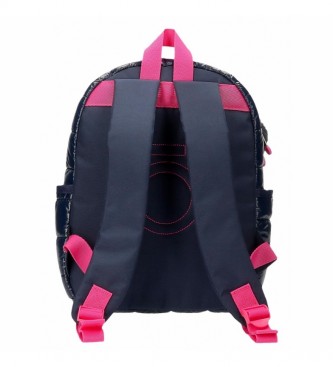 Enso Small backpack 9192121 navy blue - 25x32x12cm - - Blue - black