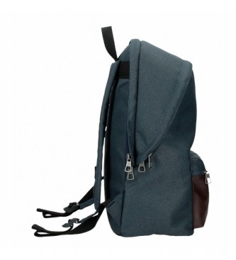 Pepe Jeans Scratch denim dark blue backpack -31x44x15cm