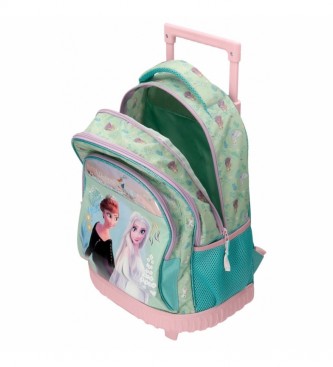Joumma Bags Frozen Follow Your Dreams sac  dos  roulettes turquoise, multicolore -32x43x21cm