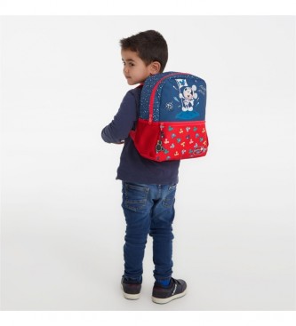 Joumma Bags Backpack Mickey on The Moon blue, red -25x32x12cm