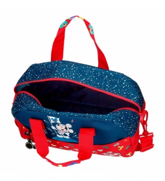 Joumma Bags Mickey on The Moon travel bag blue, red -40x24x18cm
