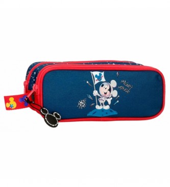 Disney Mickey on the Moon pencil case blue, red -23x9x7cm