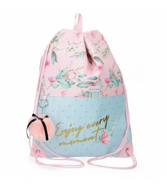 Joumma Bags Movom Sac  dos Enjoy Every Moment rose, multicolore -32x42x0,5cm
