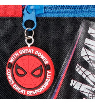 Joumma Bags Zaino Spiderman Great Power School con trolley rosso, blu -31x42x13cm-