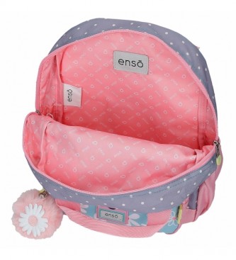 Enso Enso Daisy lille rygsk med trolley lilla, flerfarvet -23x28x10cm