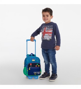 Enso Enso Gamer Preschool Backpack with trolley blue, multicolor -23x28x10cm