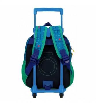 Enso Enso Gamer Zaino scuola materna con trolley blu, multicolore -23x28x10cm-
