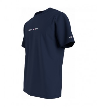 Tommy Hilfiger T-shirt blu navy con testo piccolo TJM