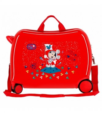 Joumma Bags Valise Mickey pour enfants rouge - 38 cm x 50 cm x 20 cm