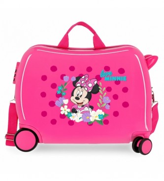 Disney Maleta Infantil Minnie Golden Days con 2 ruedas multidireccionales Fucsia
