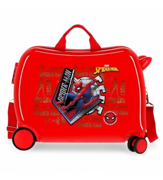 Disney Valise pour enfants Spiderman Great Power 2 roues multidirectionnelles rouge -38x50x20cm