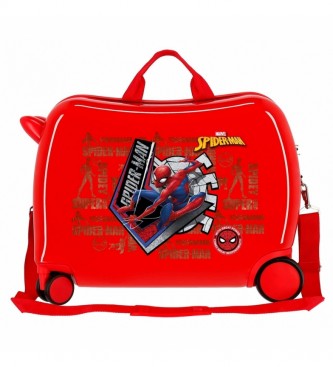 Disney Maleta Infantil Spiderman Great Power 2 ruedas multidireccionales rojo -38x50x20cm-