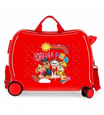 Joumma Bags Paw Patrol Forever Fun Kids Valise 2 roues multidirectionnelles rouge