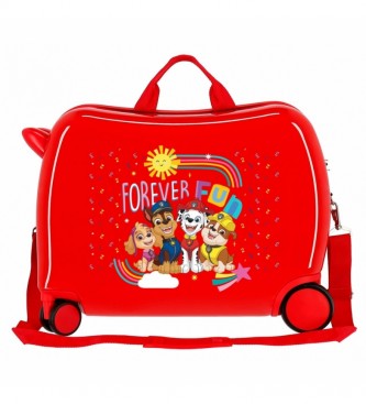 Joumma Bags Paw Patrol Forever Fun Kids Valise 2 roues multidirectionnelles rouge