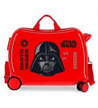 Disney Valigia per bambini 2 ruote multidirezionali Star Wars Darth Vaider rosso -38x50x20cm-