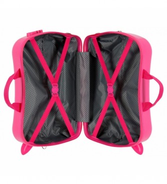 Enso Children's Suitcase Make a Wish Fuchsia 2 multidirectional wheels pink -38x50x20cm